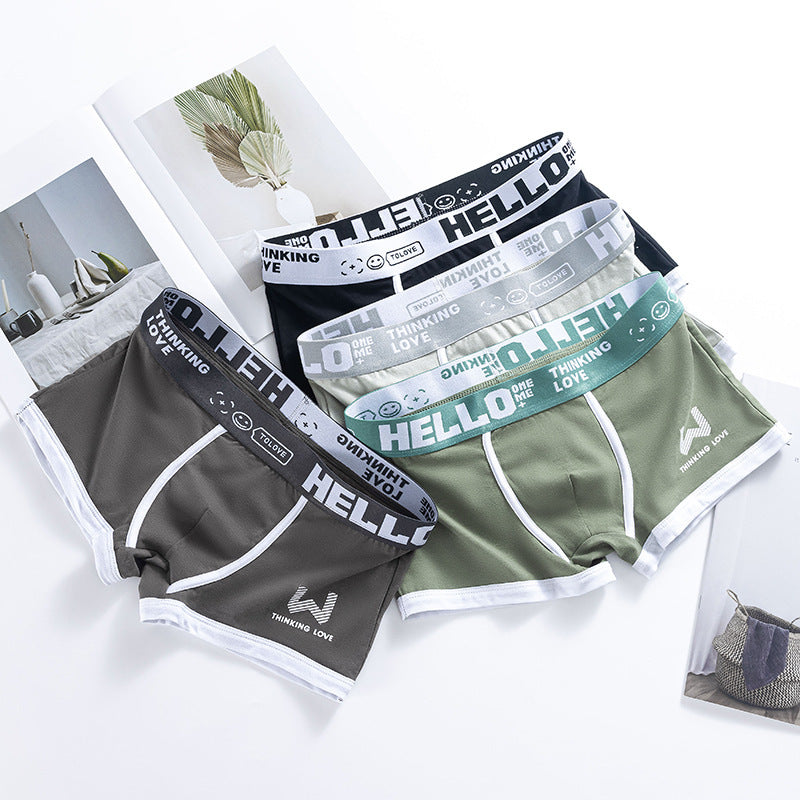 John – Breathable Men's Boxer Shorts with Contrast Color