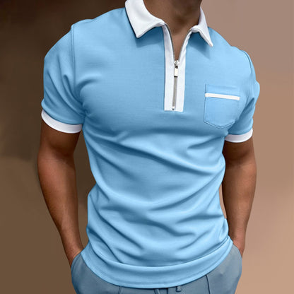 Simon – Fashionable Men's Polo Shirt with Lapel Collar and Slim Fit