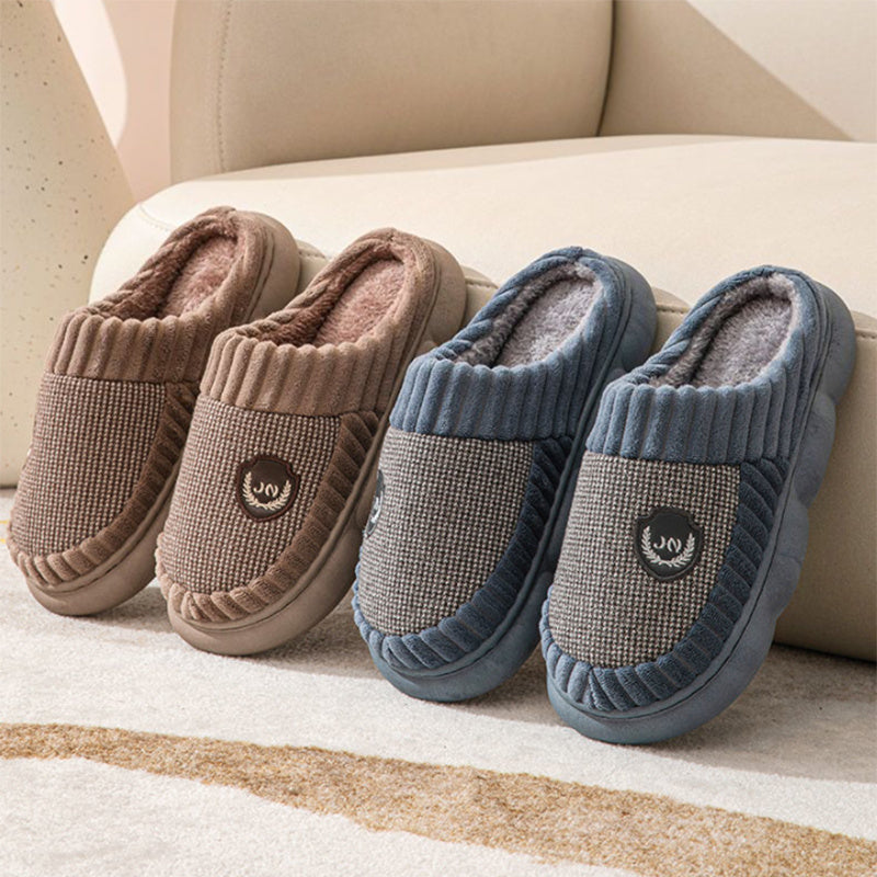 Phoebe – Plush Block Color Winter Slippers