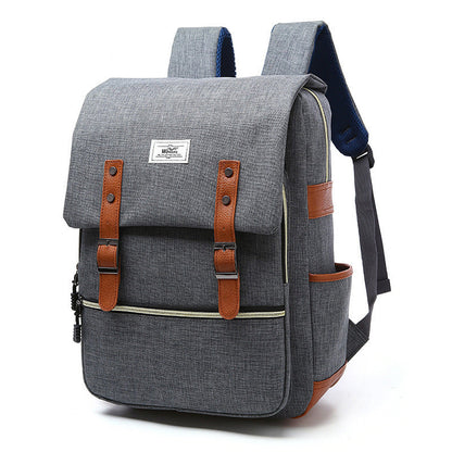 Clive – Vintage Unisex Canvas Backpack with USB Charging