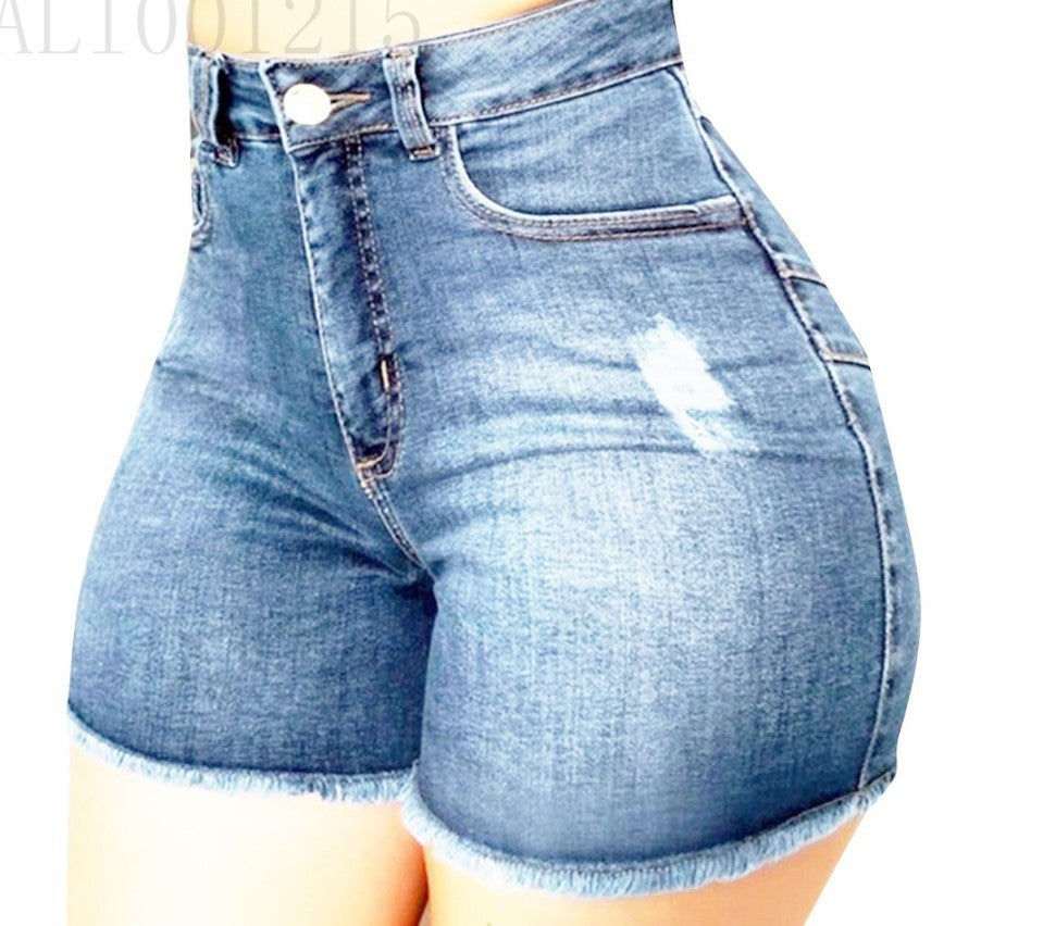 Lily – Slim Fit Washed Denim Shorts for Women