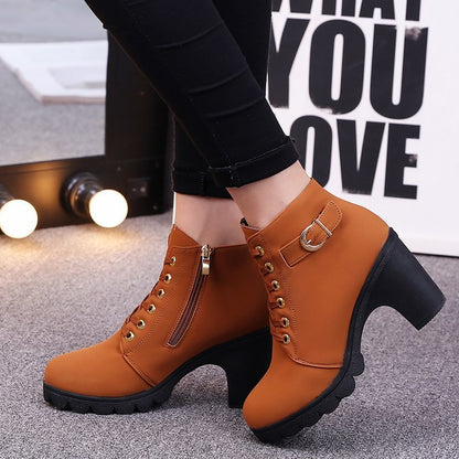 Elizabeth – Cross-Strap Ankle Boots with Martin Style