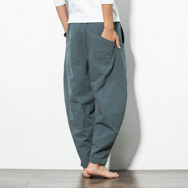 Victoria – Relaxed Ethnic Style Cotton and Linen Harem Pants