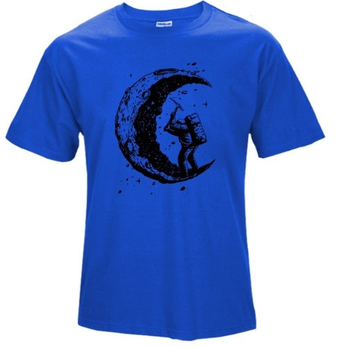 Isaac – Casual T-Shirt with Moon Print