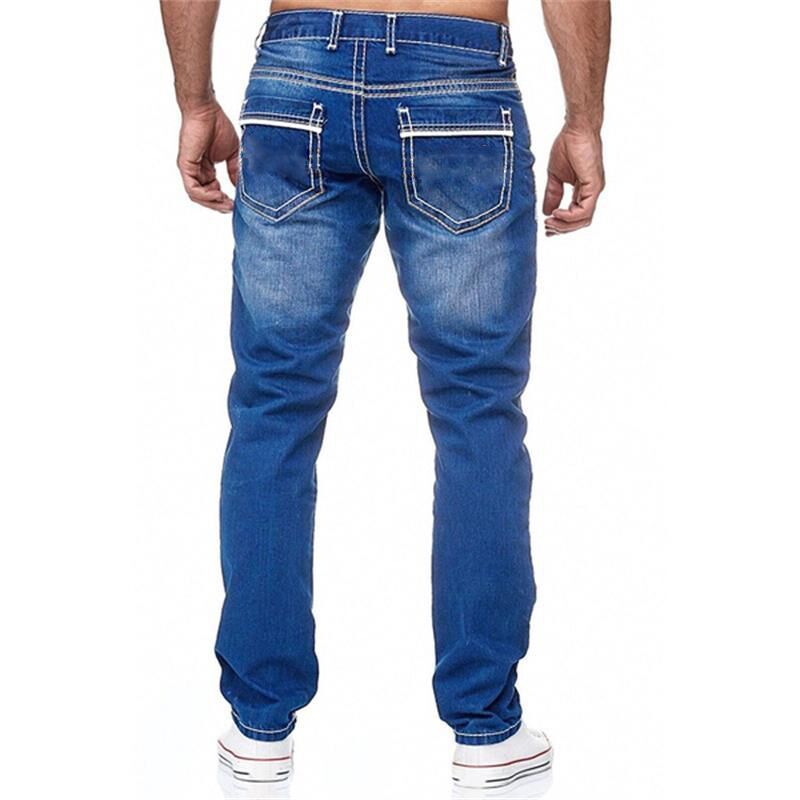 Jude – Men's Jeans with Pockets, Straight Cut, Business Casual Daily Streetwear