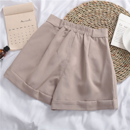 Lily – Versatile Roll-Up Wide-Leg Casual Shorts