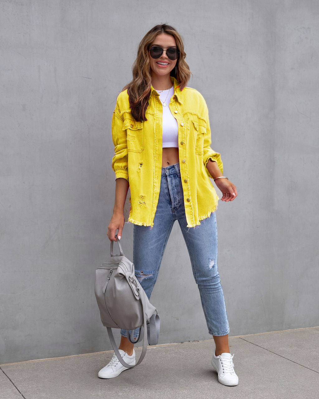 Shannon – Casual Ripped Shirt Jacket for Women