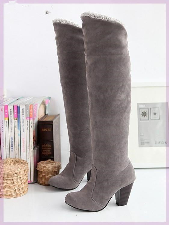 Zoe – High Women's Knee-High Boots with Heel