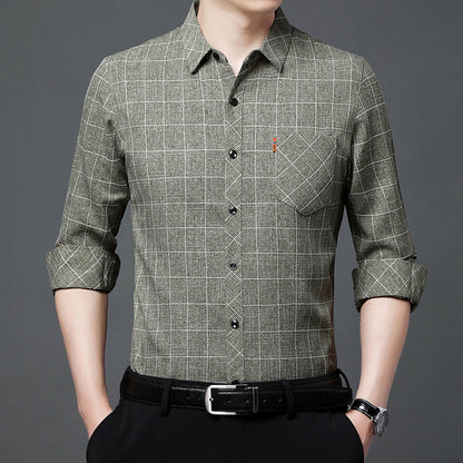 Spencer – Long-Sleeve Plaid Shirt for Men