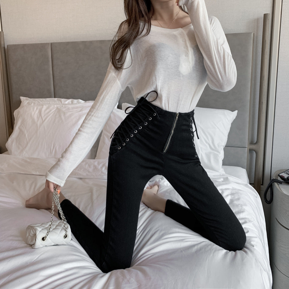 Sue – High-Waisted Slim Skinny Jeans