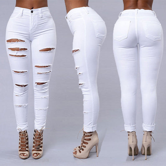 Joan – High-Waisted Distressed Jeans