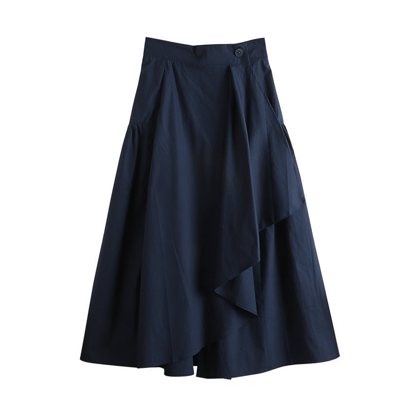 Rachel – A-Line Skirt with Buttons and Seams