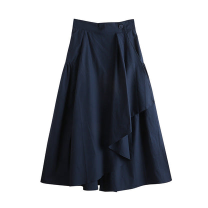 Rachel – A-Line Skirt with Buttons and Seams