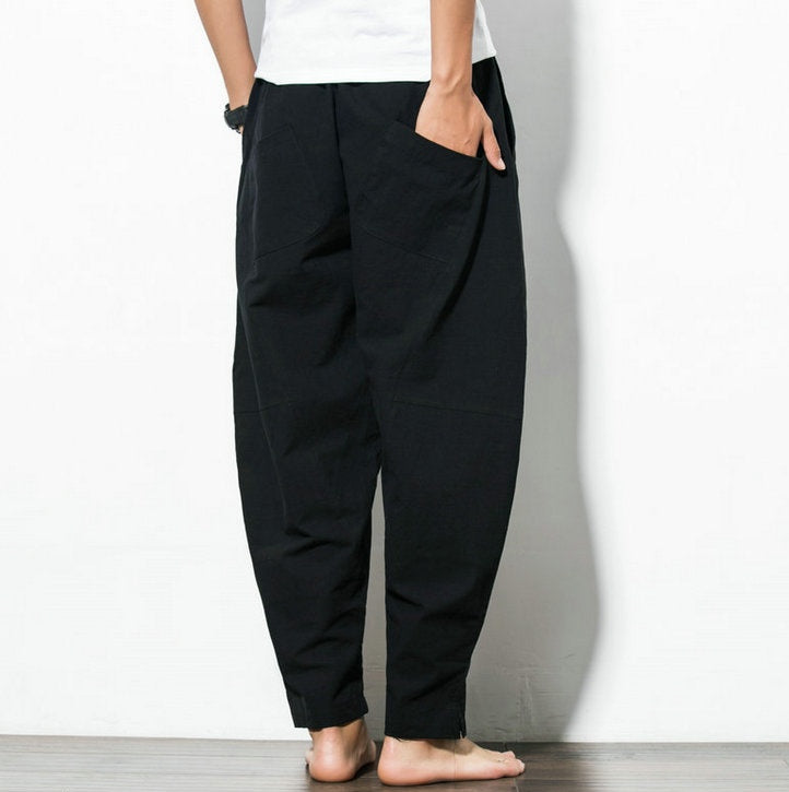 Victoria – Relaxed Ethnic Style Cotton and Linen Harem Pants