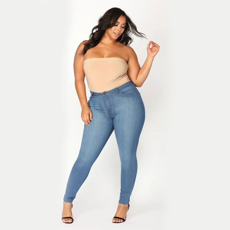 Natasha – High-Stretch Oversized Denim Pencil Pants