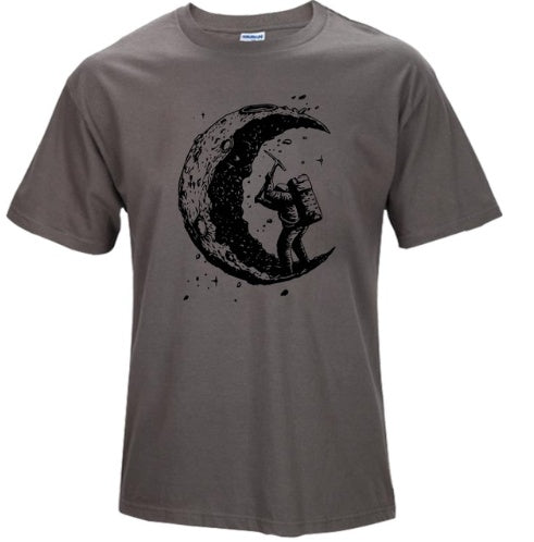 Isaac – Casual T-Shirt with Moon Print