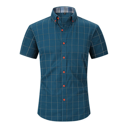 Steve – Plaid Short-Sleeve Shirt with Anti-Wrinkle Features