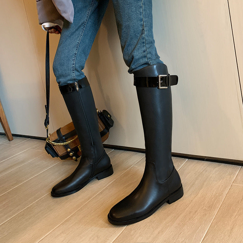 Dawn – Retro Round-Toe Knight Boots