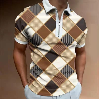 Callum – Casual Men's T-Shirt with Striped Pattern