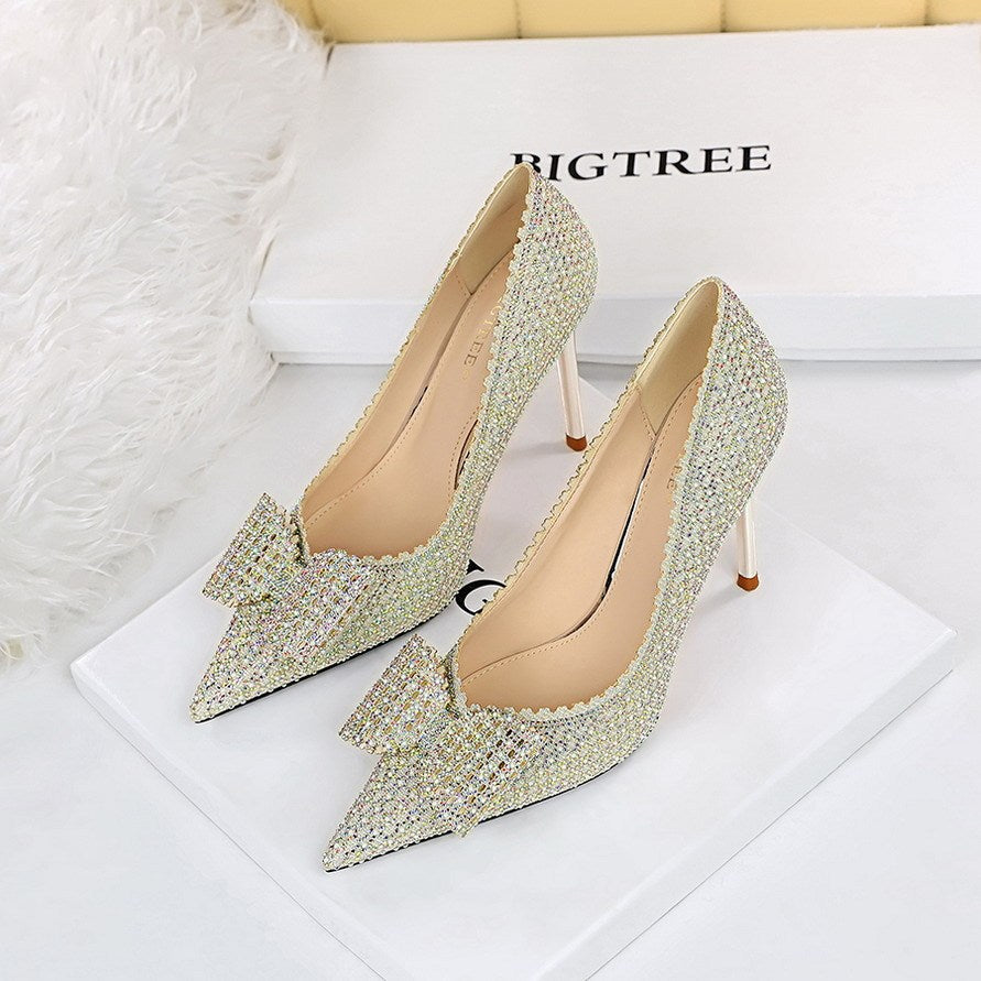 Samantha – Princess Wedding Shoes with Slim High Heels