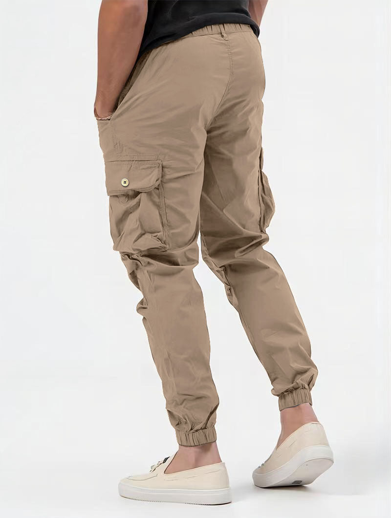 Lee – Men's Cargo Pants with 3D Pockets in Solid Design