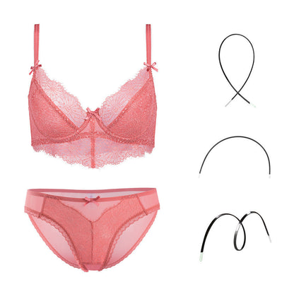 Jessie – Transparent Embroidery Lingerie Set with Bra and Panties