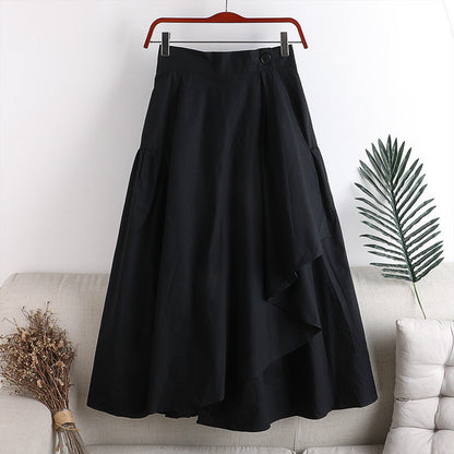 Rachel – A-Line Skirt with Buttons and Seams