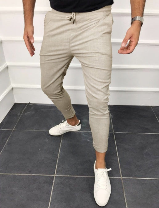 Brian – Casual Lace-Up Pants in Solid Colors