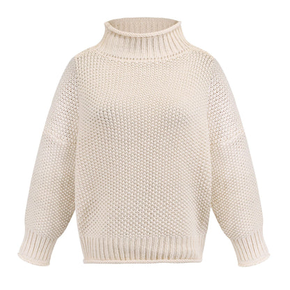 Denise – Women's Sweater with Thick Wool Turtleneck