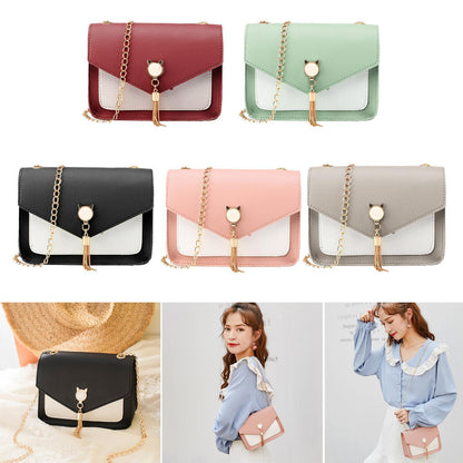 Francesca – Small Crossbody Bag with Cute Cat Tassel and Chain