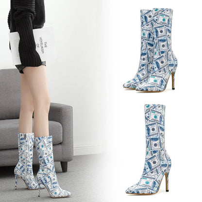 Lisa – Tapered Stiletto Boots with High Heels