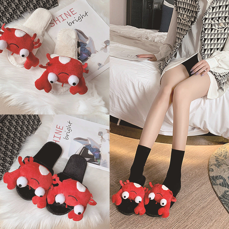 Alice – Fashionable Cotton Slippers with Crab Design