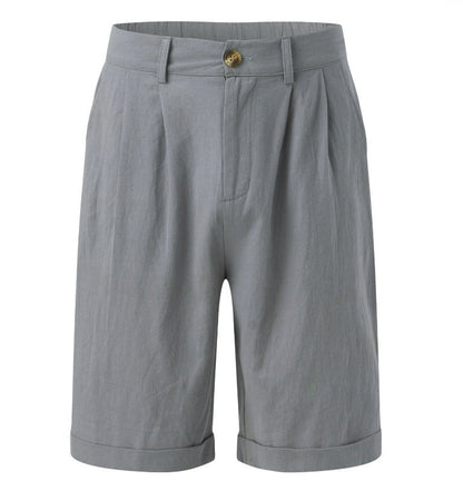 Liam – Men's Pleated Straight-Leg Shorts