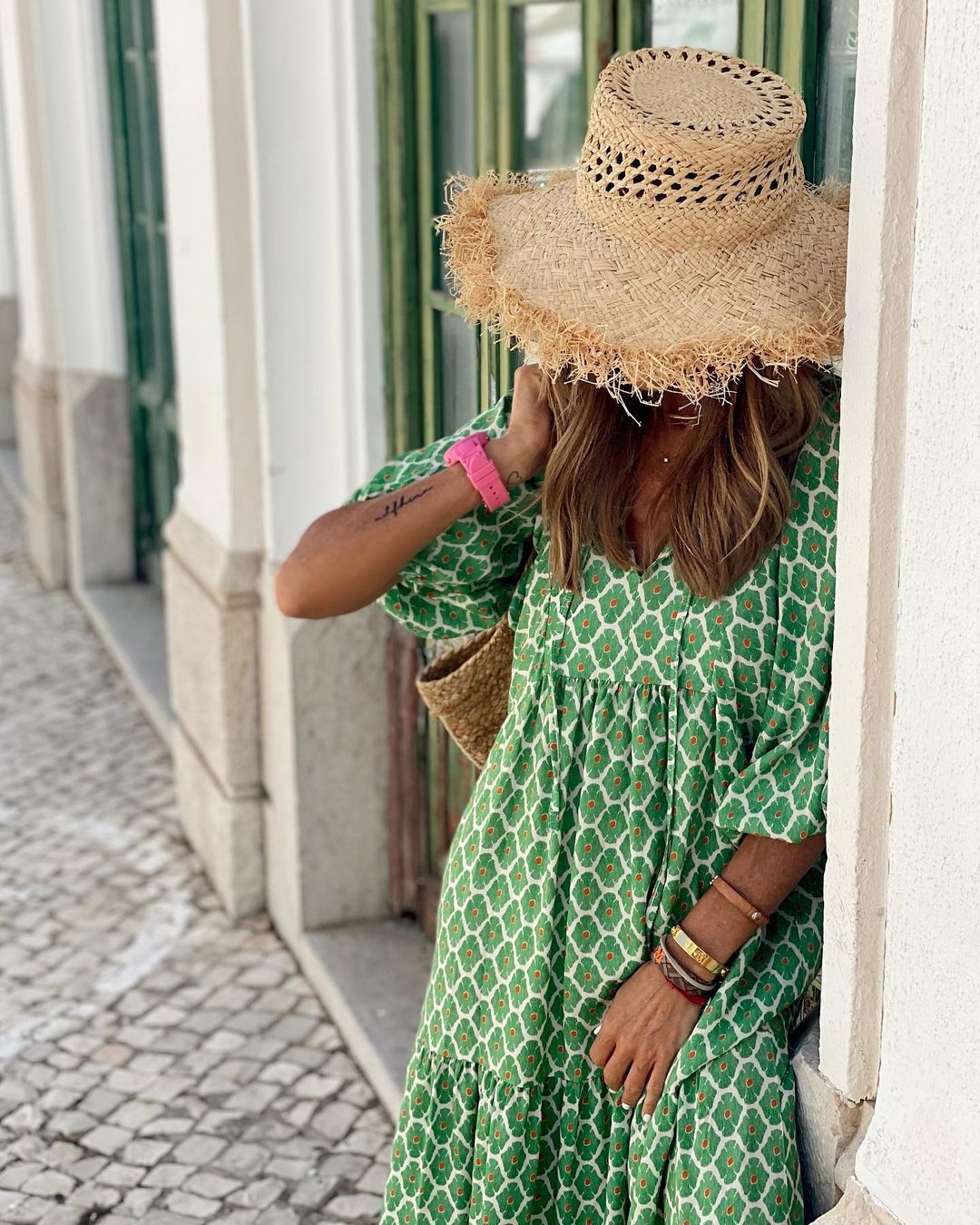 Joanne – Elegant Boho Dress with Vintage Print