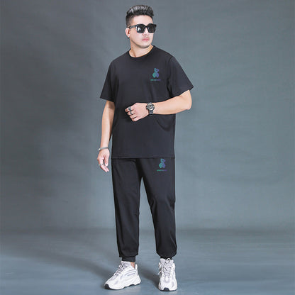 Micheal – Oversized T-Shirt and Pants Two-Piece Casual Sports Set