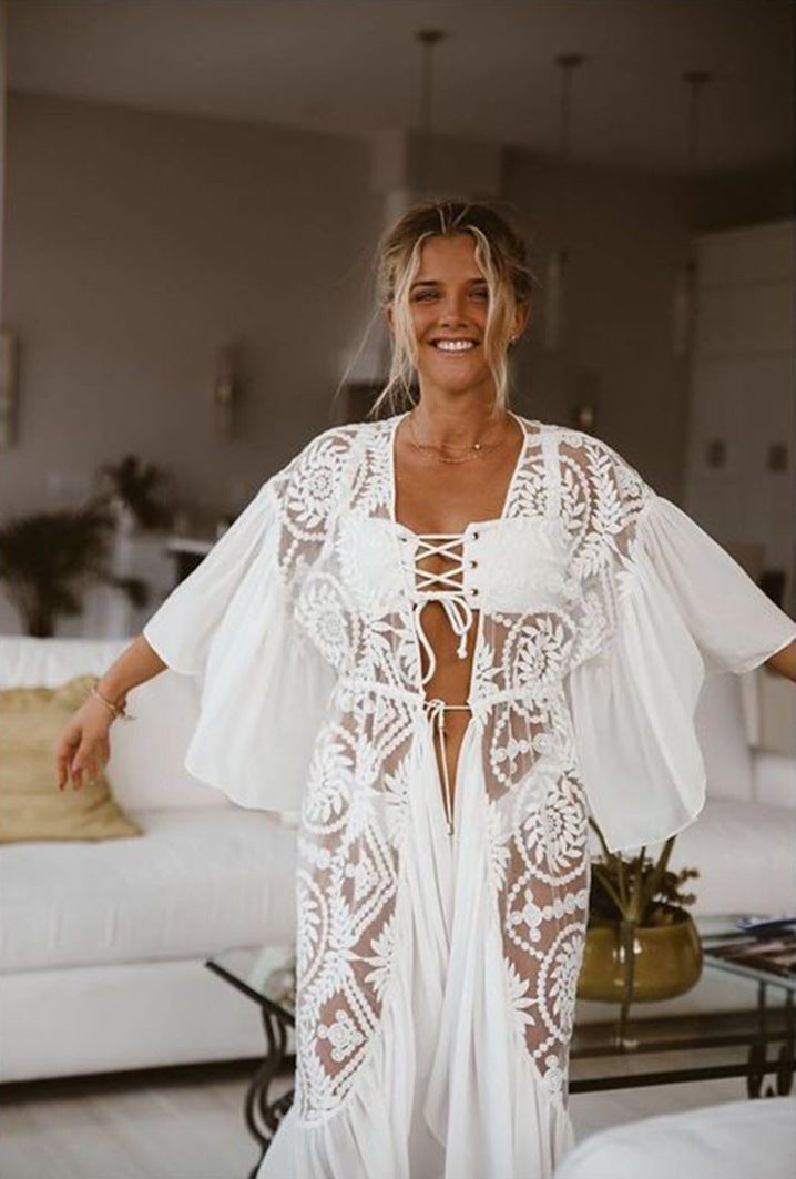 Ruby – Crochet White Beach Dress Tunic