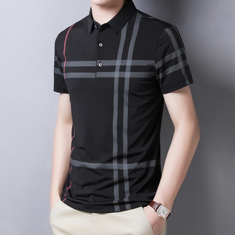 Mitchell – Summer Men's Polo Shirt with Striped Pattern