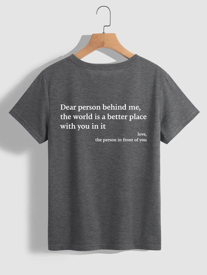 Adele – Women's T-Shirt with Crew Neck and Slogan Print