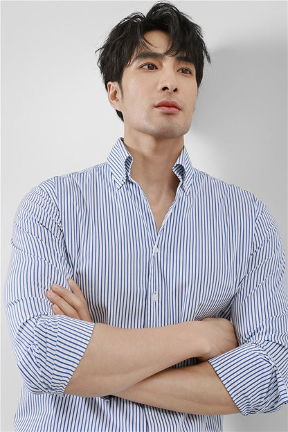 Peter – Striped Men's V-Neck Long Sleeve Shirt