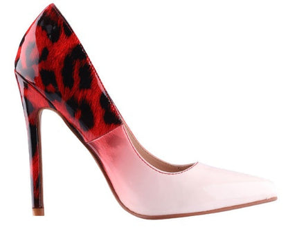 Donna – Elegant Women's High Heels with Leopard Print