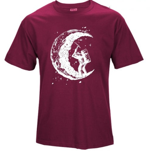 Isaac – Casual T-Shirt with Moon Print