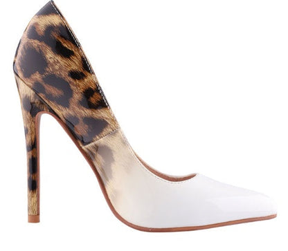 Donna – Elegant Women's High Heels with Leopard Print