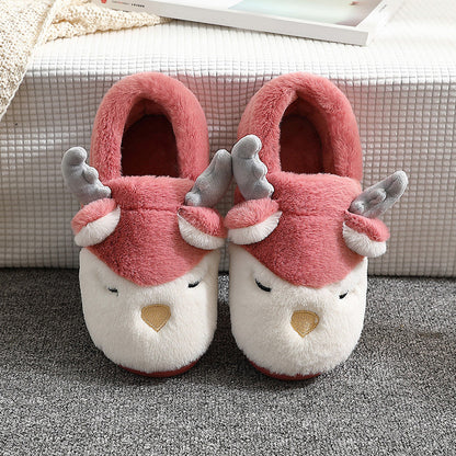 Harriet – Winter Moose Plush Slippers