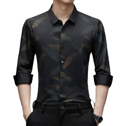 Robert – Long Sleeve Trendy Men's Shirt, No Iron