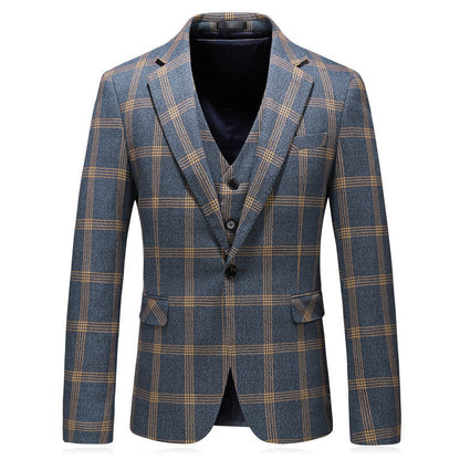 Billy – Elegant Men's Suit with Plaid Pattern