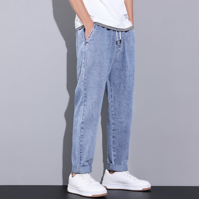 Samuel – Relaxed Wide Jeans with Elastic Waistband