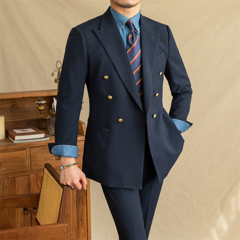 Jason – Men's Half-Lined Seersucker Suit