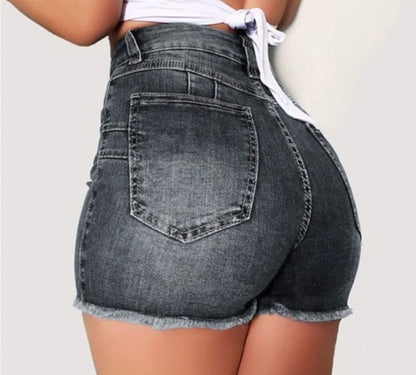 Lily – Slim Fit Washed Denim Shorts for Women