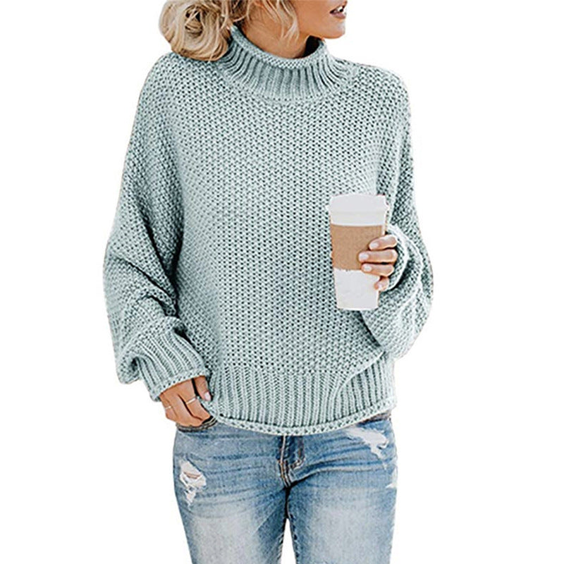 Denise – Women's Sweater with Thick Wool Turtleneck