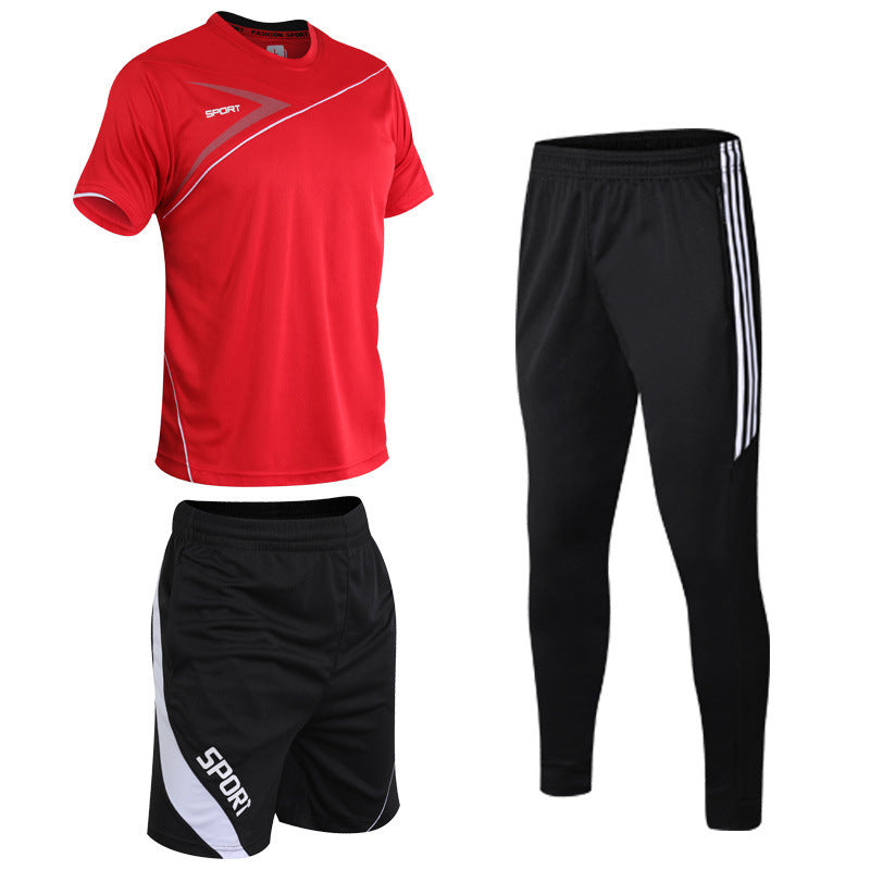 Glen – Sporty Short-Sleeve T-Shirt Three-Piece Set